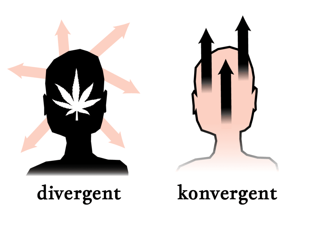 Cannabis Kreativität divergentes und konvergentes Denken